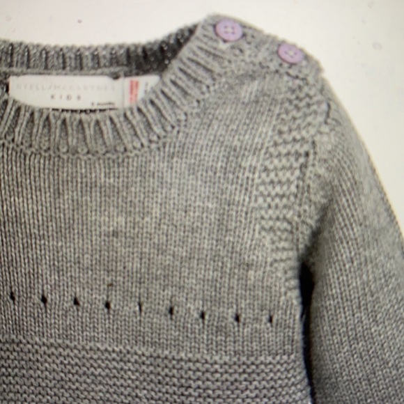 Stella McCartney baby grey knitted bunny sweater - Picture 3 of 3